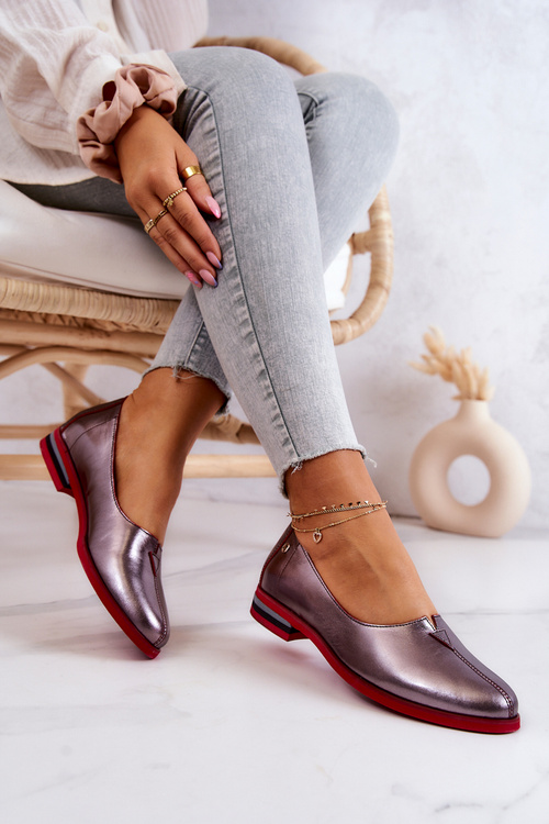 Kožené Polobotky Maciejka Stříbro 05035-42