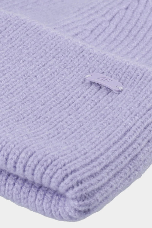 Zimní čepice 4F s přídavkem recyklovaných materiálů 4FAW23ACAPF288-52S fialová