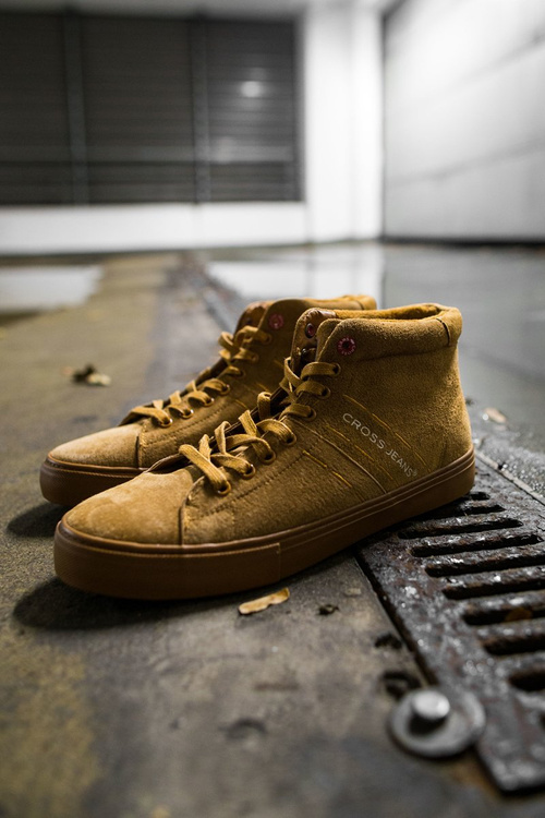 Pánské Vysoké Tenisky Cross Jeans Semišové Camel EE1R4054C