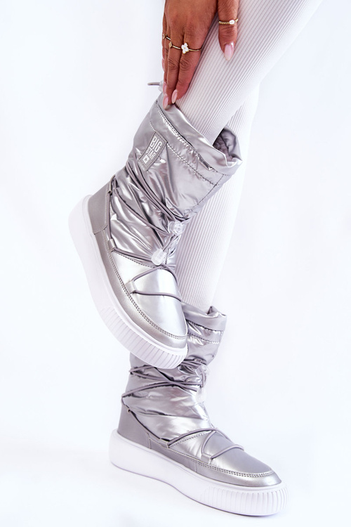 Dámské zateplené sněhule Big Star KK274195 Stříbro