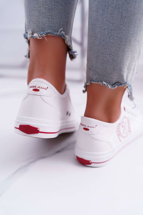 Dámske krížové džínsy biele DD2R4068 tenisky