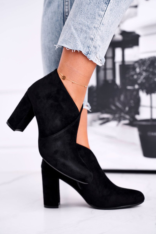 Dámské Kotníkové Boty Na Podpatku Sergio Leone Černé BT498