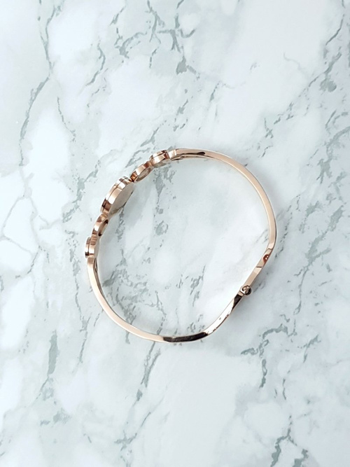 Dámský Náramek Ocel perleťové kameny růžové zlato Dione