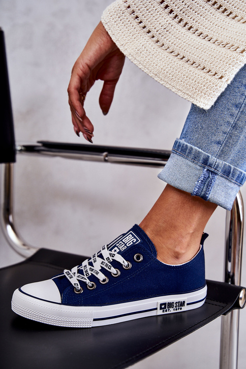 Dámské Materiál Sneakers Big Star KK274103 námořnická modrá