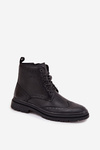 Kožené pánské kotníčkové boty Lee Cooper LCJ-25-33-3961 Černé