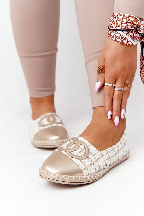 Elegantné ženské espadrilles zlato Be My Love