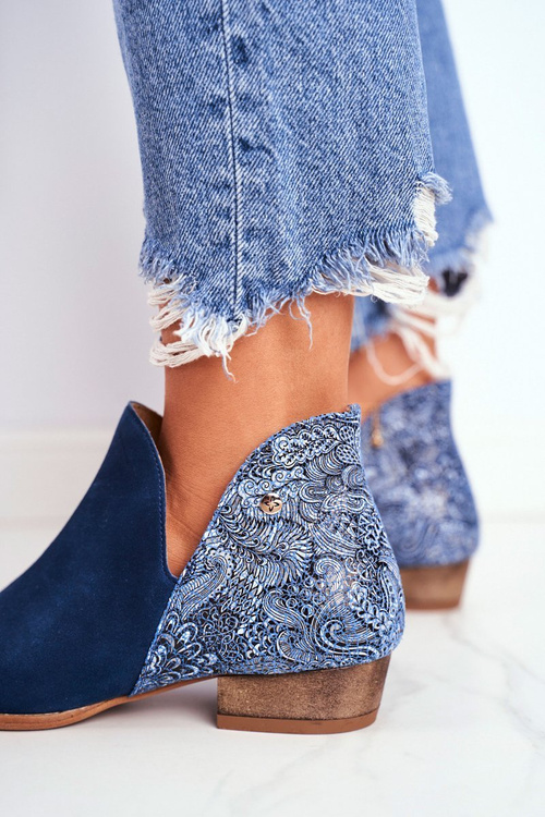 Dámské Kožené Boty Maciejka Tmavě modré 04091-47