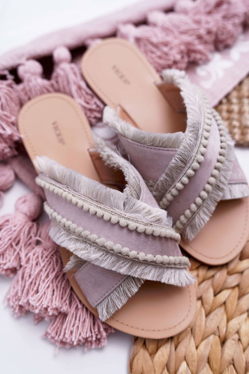 Dámské Nazouváky Materiál Vices 7269 Béžové Jamen