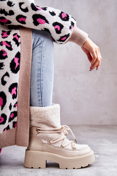 Dámske snehové topánky s ovčou kožou Sanna