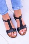 černé sandály Sunnyside