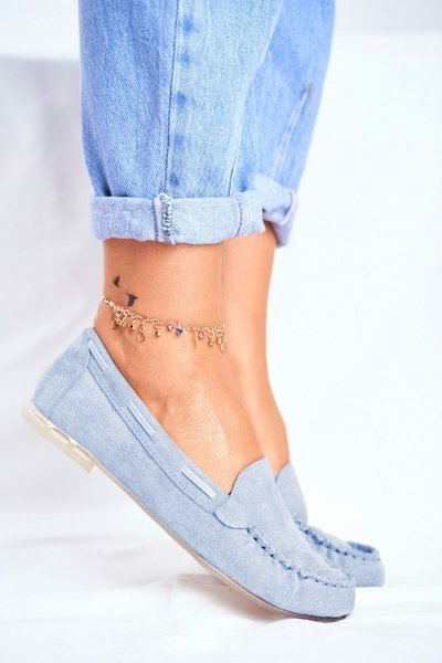 Semišové Mokasíny Sergio Leone MK722 Modré