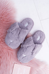 Dámske papuče Soxo Fluffy Dogs so šedými ušami