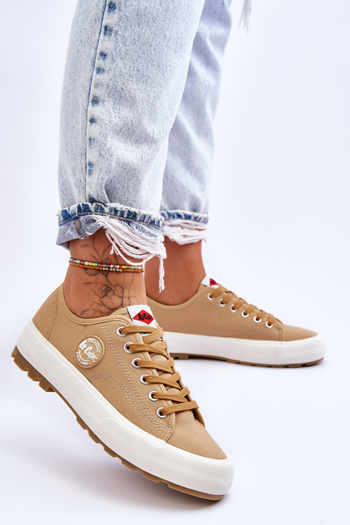 Dámské tenisky s nízkou platformou Lee Cooper LCW-23-44-1655L béžová