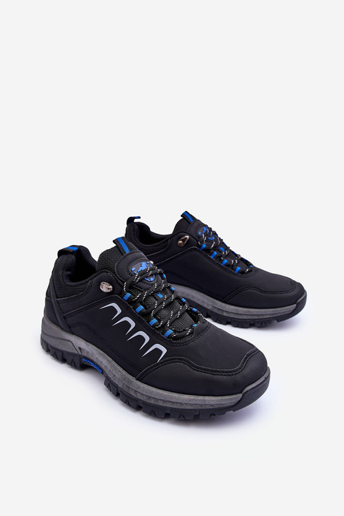 Pánske nízko čierne galasové turistické topánky