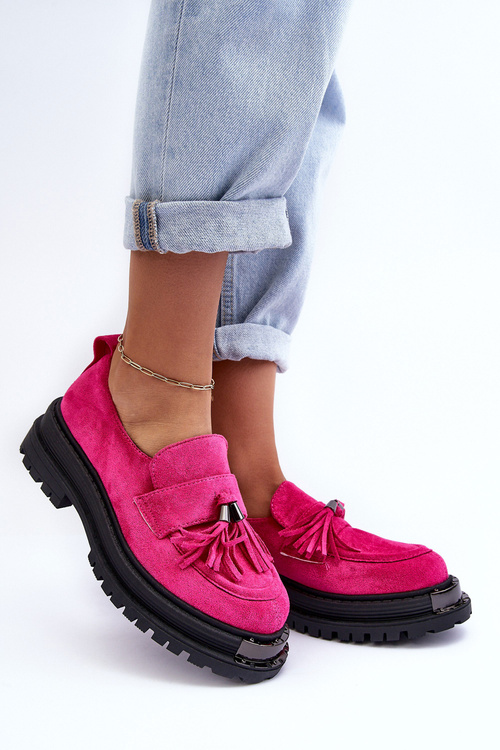 Suede Shoes, Moccasins, Dámska Ramvli Fuchsia