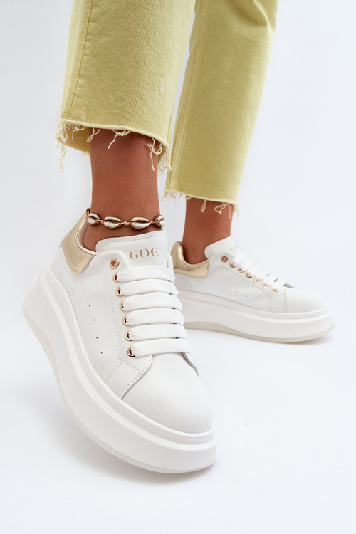 Dámske Kožené Tenisky GOE NN2N4031 Biele