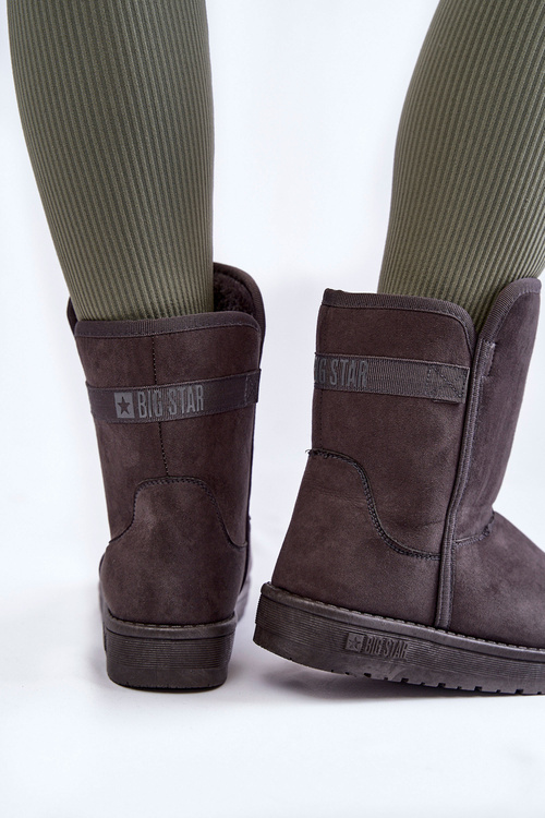 Dámské vysoké boty do sněhu Big Star KK274619 Šede