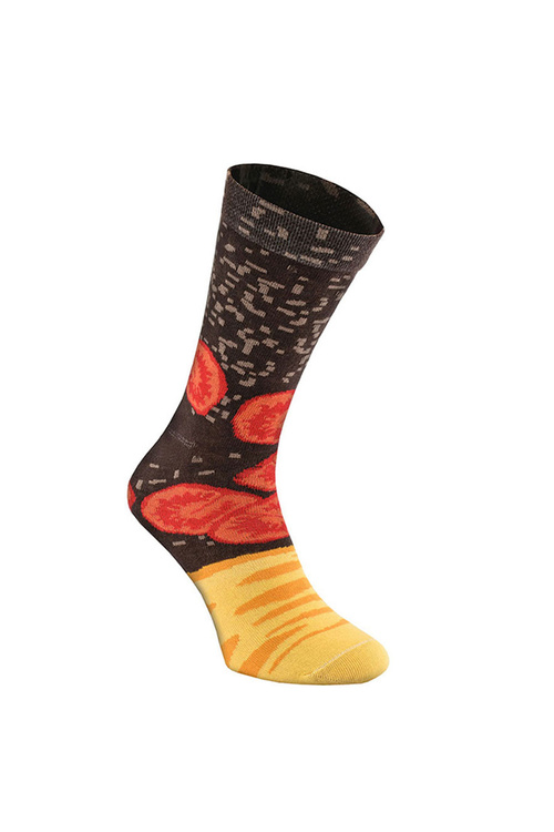 Dúhové ponožky ponožky Take -out hamburger hranolky 4 páry