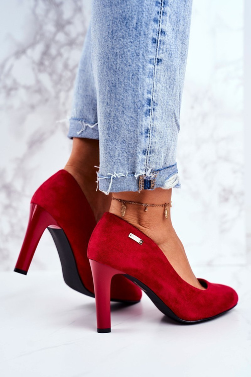 Dámske čerpadlá červené semiš na Sergio Leone Campbell Post