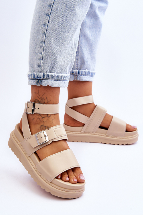 Dámske sandále s béžovým pásom Hever