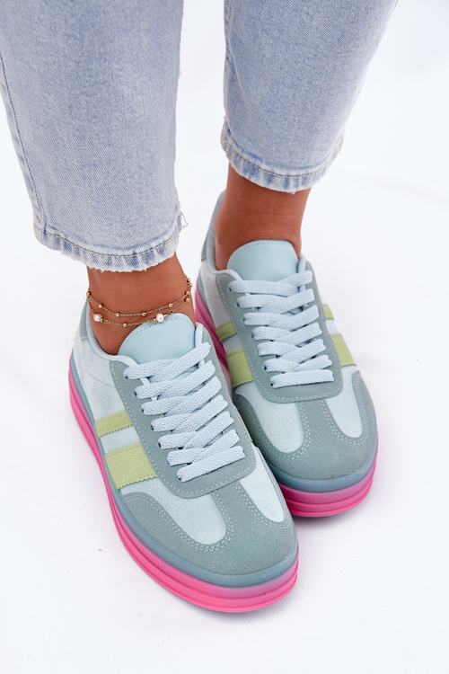 Nízke Sneakers Na Platforme Modré Ovivene