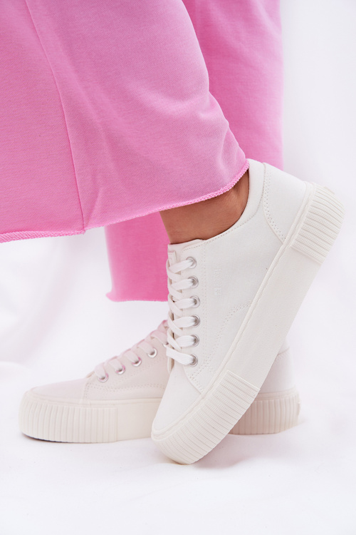 Textilné Dámske Tenisky Big Star RR274405 Biele