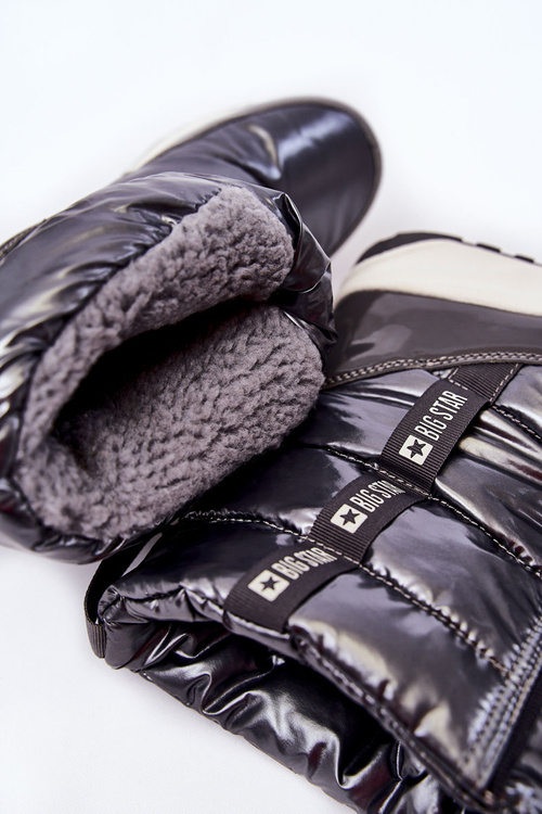 Dámske snehové topánky Veľká hviezda KK274391 Tmavo šedá