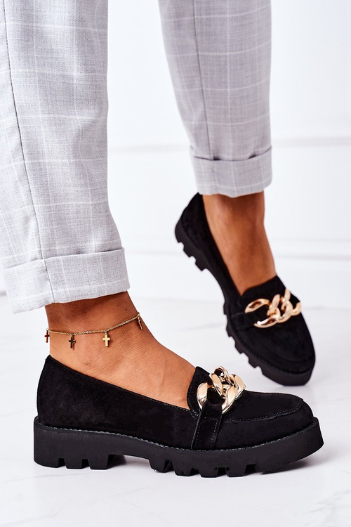 Lewski topánky 3040 Shamets Black Moccasins