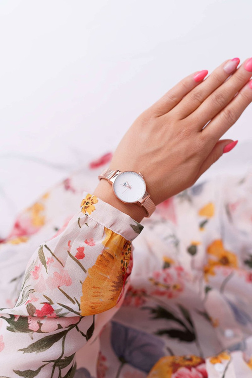 Dámske hodinky Michael John Pink Gold Inka