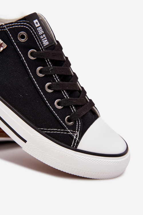 Pánské Nízké Textilní Tenisky Big Star DD174504 Černé