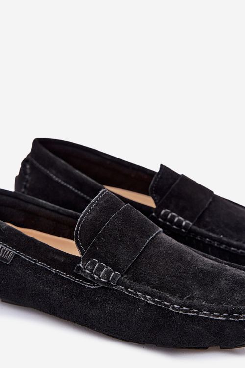 Semišové Pánské Mokasíny Big Star RR174049 Černé