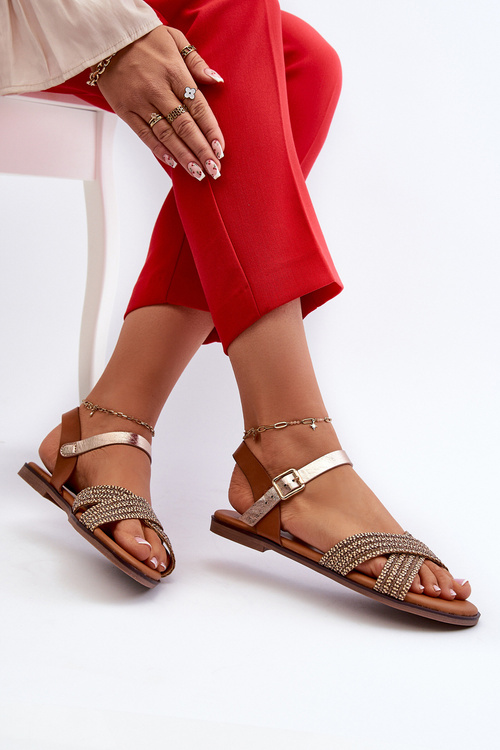 Dámske ploché sandále S.Barski MY923 hnedé