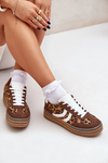 Stylové sneakersy s leopardím potiskem na platformě hnědé Doriwa