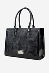 Lakovaná kabelka s vyraženým vzorem NOBO BAG6150-M20 Černá