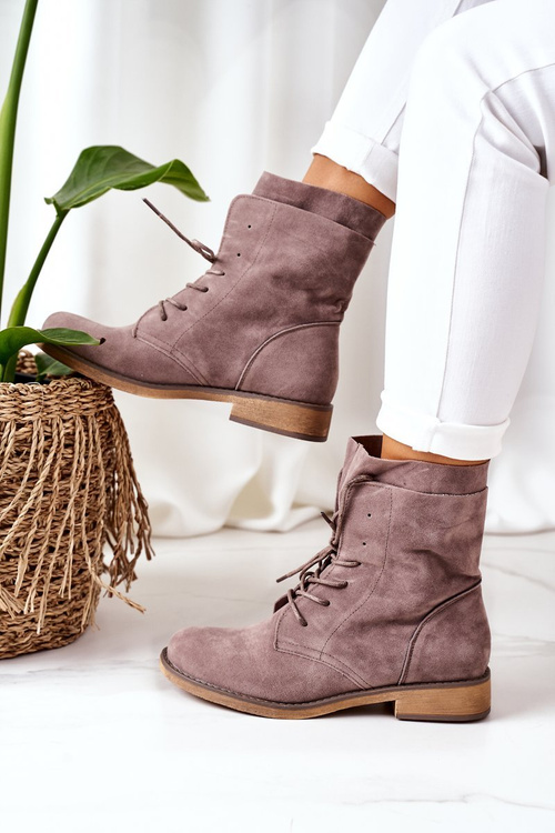 Boty S Dvojitým Svrškem Šedé Violetta