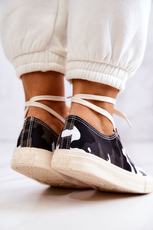 Dámské Materiál Sneakers Camo BIG STAR JJ274237 Bílo-šedé
