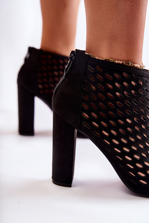 Čierne topánky Jenissa Openwork