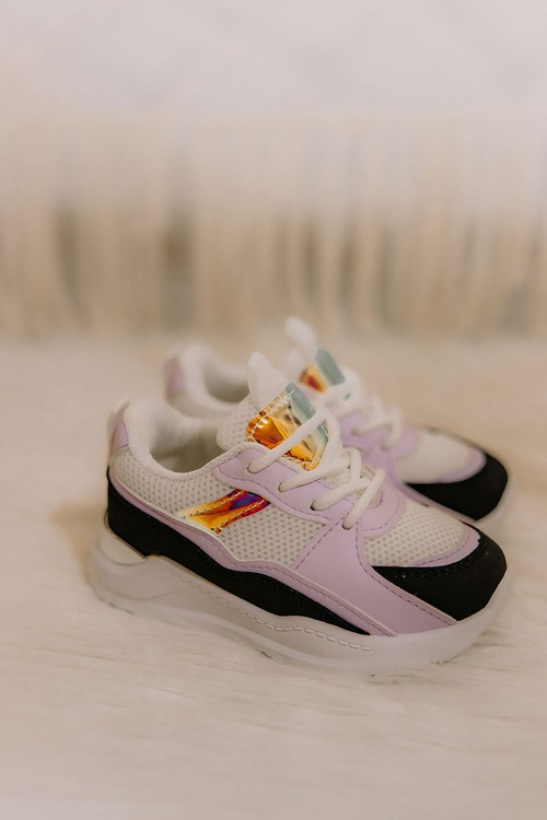 Detské športové topánky tenisky čierna a fialová hra