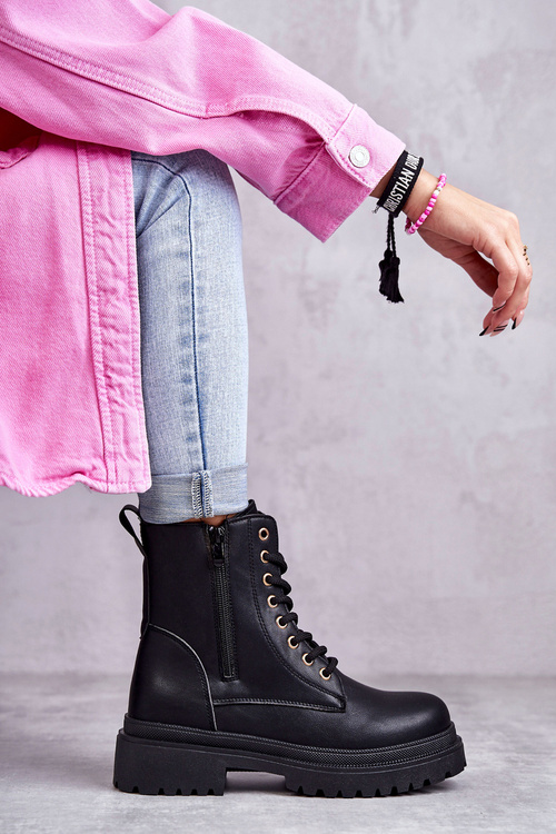 Dámske kožené topánky Čierne Dorchen