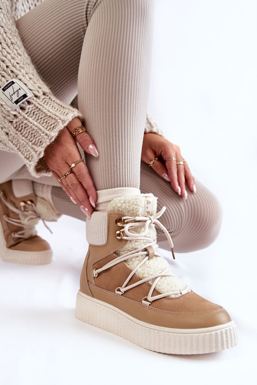 Dámske snehové topánky LA.FI 280072ta-QN Beige