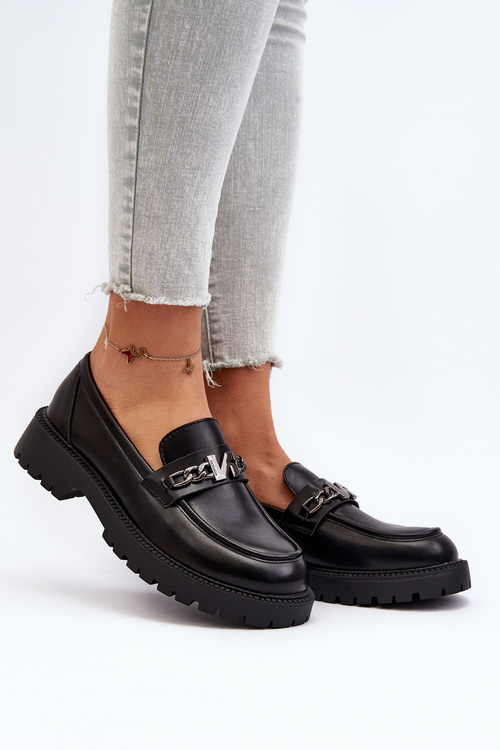 Dámské Mokasíny Na Ploché Podrážce Černé Ezoma