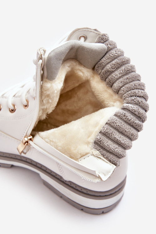 Dámské kožené Trapery zateplené Bílé Katalis