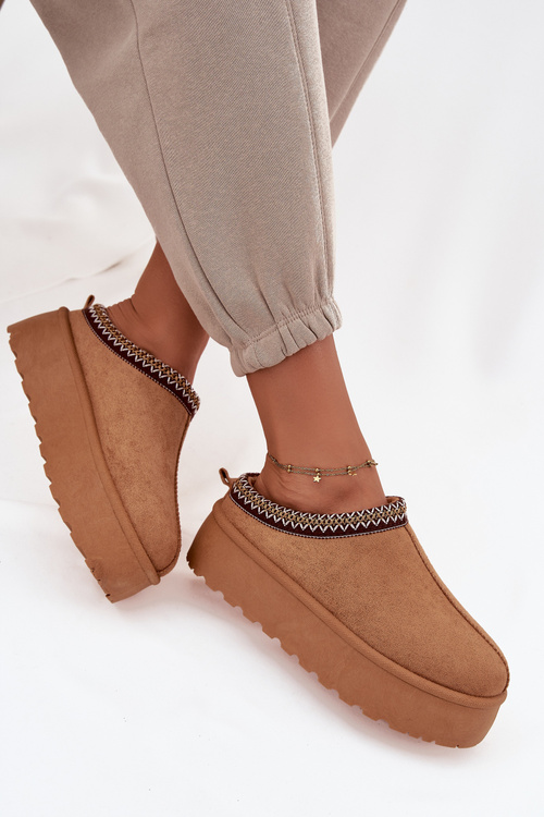 Dámske Snehule S Ozdobným Vyšívaním Camel Jenira