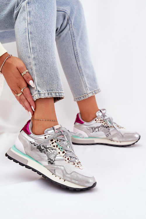 Semišové Športové Topánky Tenisky Dámske D.Franklin Ztlmená Biela DFSH387005