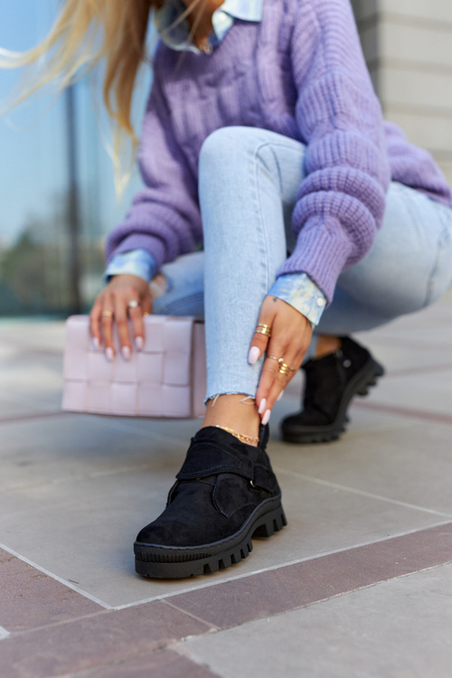 Semišové boty se zipem světle Černá Remgate