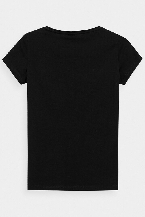 Dámské Hladké Tričko S Logem Černé 4F 4FWMM00TTSHF1845-20S