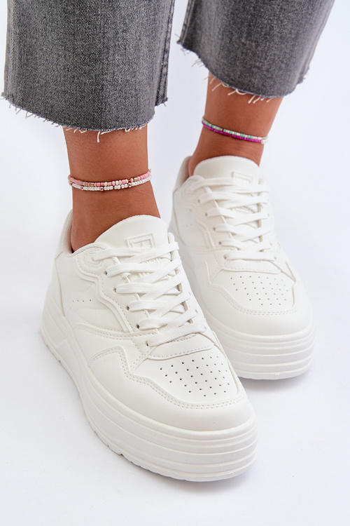 Dámské tenisky na platformě bílé Axivana