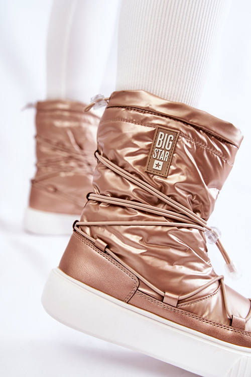 Ženské izolované snehové topánky Veľká hviezda KK274194 Beige