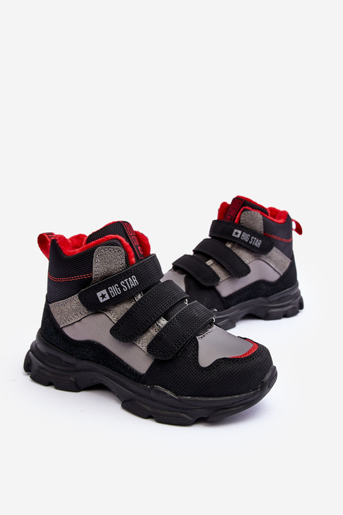 Detské snehové topánky Izolované sivé veľké hviezdy MM374170