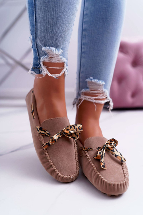 Dámske mokasíry lu boo pohodlné béžové plumy